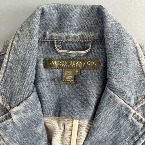 Lauren Jeans Co. Ralph Lauren Vintage Denim Blazer Jacket - Picture 4 of 4